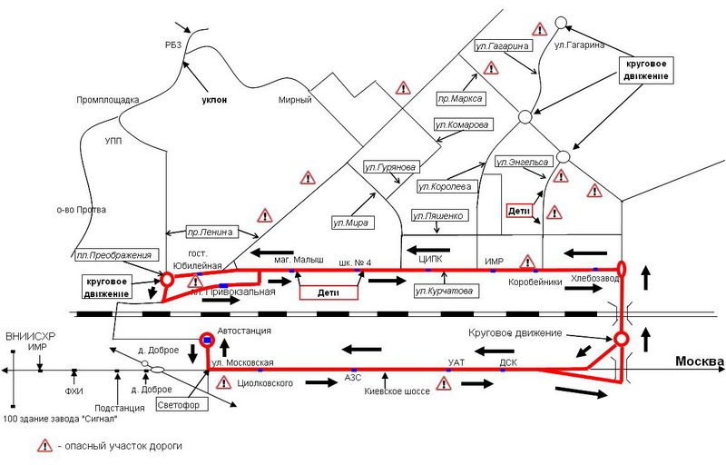 Обнинск маршрут 9 схема